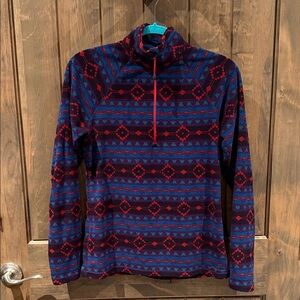 Patterned Half-Zip Pullover